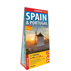 Espagne et Portugal (Spain & Portugal) ; carte routière, laminée 1 : 1 100 000