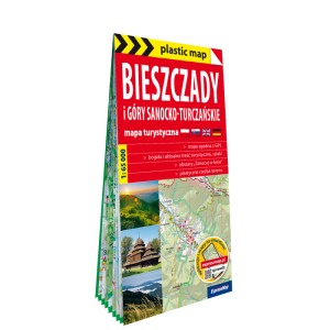 Bieszczady i Góry Sanocko-Turczańskie; foliowana mapa turystyczna 1:65 000