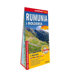Rumunia i Mołdawia; laminowana mapa samochodowa 1:800 000
