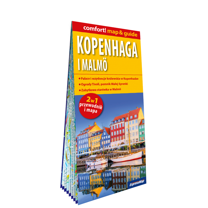 Kopenhaga i Malmö; laminowany map&guide (2w1: przewodnik i mapa) - ExpressMap.pl