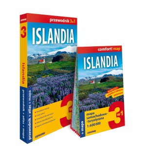 Islandia 3w1: przewodnik + atlas + mapa