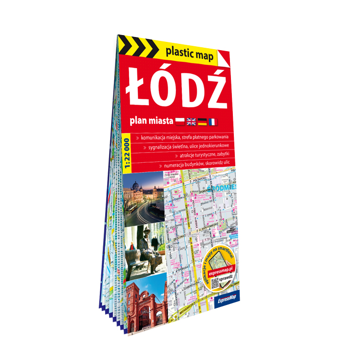 Łódź; foliowany plan miasta 1:22 000 - ExpressMap.pl