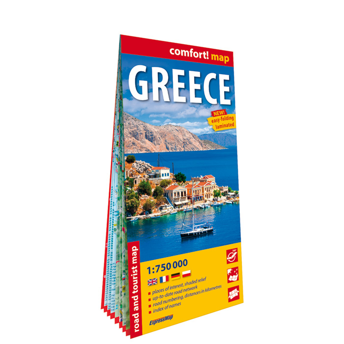Grecja (Greece); laminowana mapa samochodowo-turystyczna 1:750 000 - ExpressMap.pl