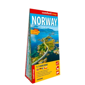 Norwegia (Norway); laminowana mapa samochodowo-turystyczna 1:1 000 000