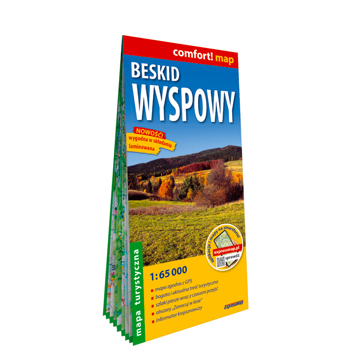 Beskid Wyspowy; laminowana mapa turystyczna 1:65 000 - ExpressMap.pl