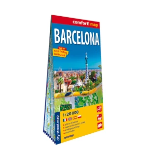 Barcelona (Barcelone); laminowany plan miasta 1:20 000