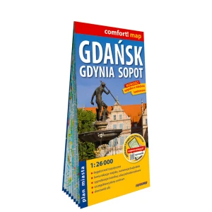 Gdańsk, Gdynia, Sopot; laminowany plan miasta 1:26 000