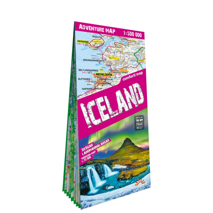Islandia (Iceland); laminowana mapa samochodowo-turystyczna 1:500 000 - ExpressMap.pl