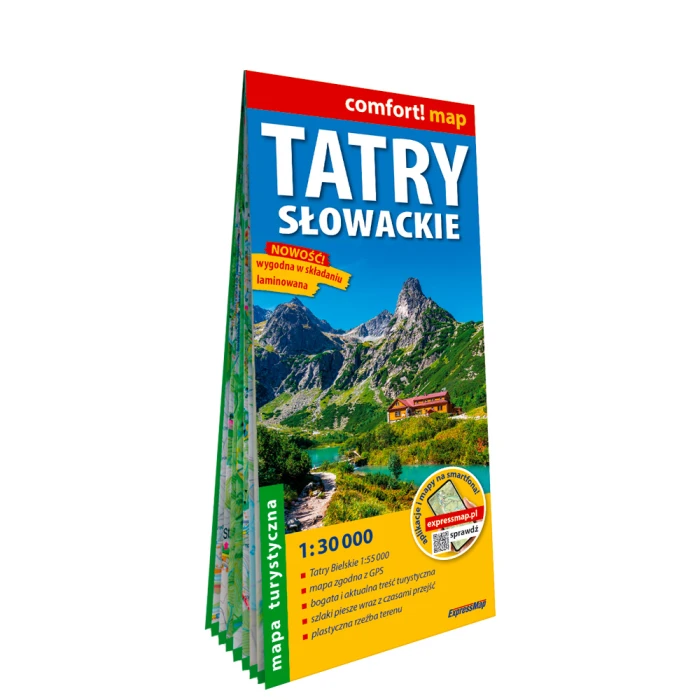 Tatry słowackie / Tatry slovenské; laminowana mapa turystyczna 1:30 000 - ExpressMap.pl
