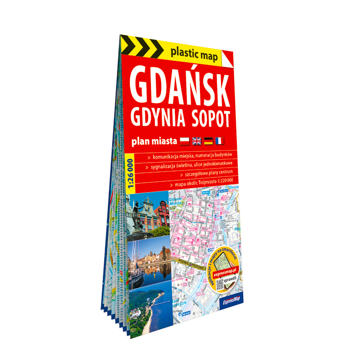 Gdańsk, Gdynia, Sopot; foliowany plan miasta 1:26 000 - ExpressMap.pl