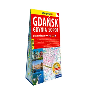 Gdańsk, Gdynia, Sopot; papierowy plan miasta 1:26 000