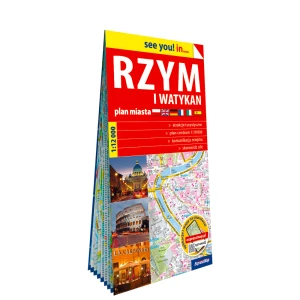 Rzym i Watykan (Rome and the Vatican); papierowy plan miasta 1:12 000