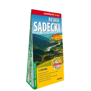 Beskid Sądecki; laminowana mapa turystyczna 1:50 000