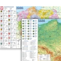 Polska; ścienna mapa ogólnogeograficzna i administracyjno-samochodowa 1:1 400 000, B2, listwy