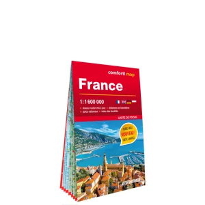 Francja (France); kieszonkowa laminowana mapa samochodowa 1:1 600 000