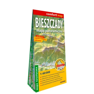 Bieszczady. Mapa panoramiczna; laminowana mapa turystyczna 1:60 000