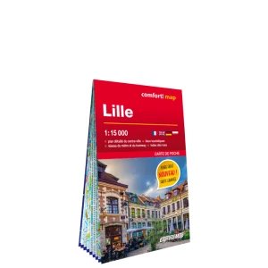 Lille; kieszonkowy laminowany plan miasta 1:15 000