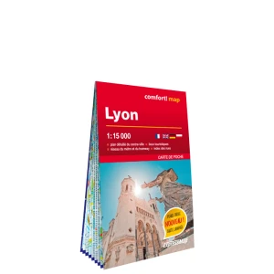 Lyon; kieszonkowy laminowany plan miasta 1:15 000