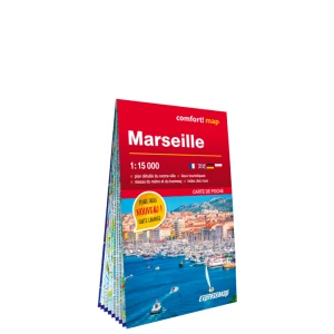 Marsylia (Marseille); kieszonkowy laminowany plan miasta 1:15 000