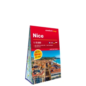 Nicea (Nice); kieszonkowy laminowany plan miasta 1:15 000