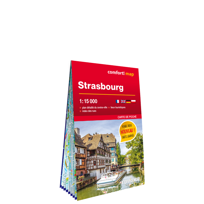 Strasburg (Strasbourg); kieszonkowy laminowany plan miasta 1:15 000 - ExpressMap.pl