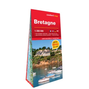 Bretania (Bretagne); laminowana mapa samochodowo-turystyczna 1:300 000