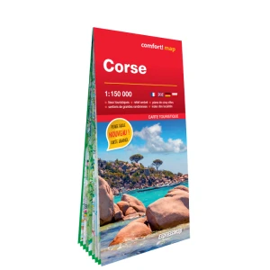 Korsyka (Corse); laminowana mapa turystyczna 1:150 000