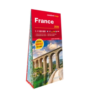 Francja (France); laminowana mapa samochodowa 1:1 100 000