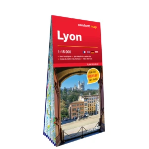 Lyon; laminowany plan miasta 1:15 000