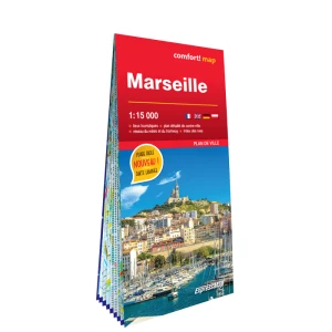 Marsylia (Marseille); laminowany plan miasta 1:15 000