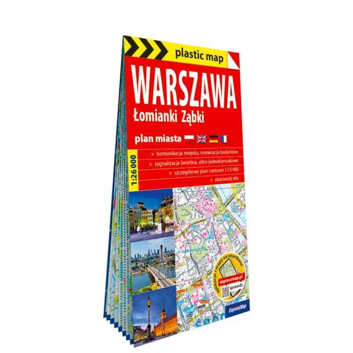 Warszawa, Łomianki, Ząbki; foliowany plan miasta 1:26 000 - ExpressMap.pl