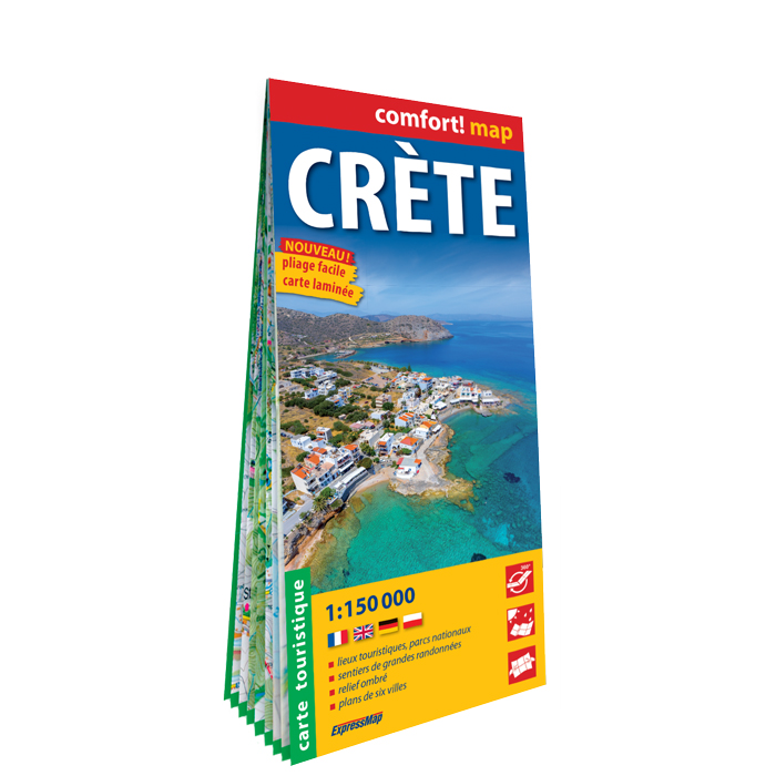 Kreta (Crète); laminowana mapa turystyczna 1:150 000 - ExpressMap.pl