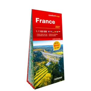 Francja (France); laminowana mapa samochodowa 1:1 100 000