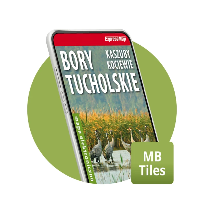 Bory Tucholskie, Kaszuby, Kociewie 1:150 000 mapa elektroniczna, format MBTiles - ExpressMap.pl